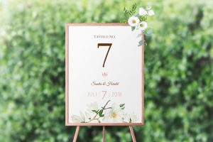 Hochzeit Floral | Tischnummer
