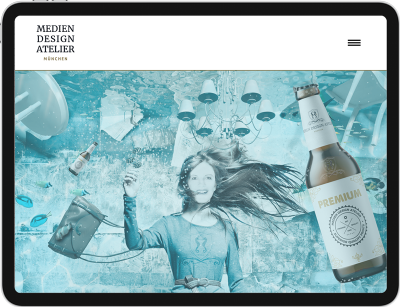 MEDIEN DESIGN ATELIER München | iPad im responsive Webdesign
